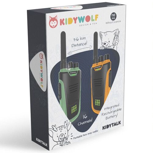 kidywolf walkie talkie - groen mosterd