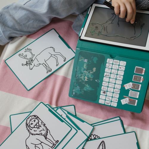 kidywolf tekenbord kidydraw mini - dieren van over de wereld
