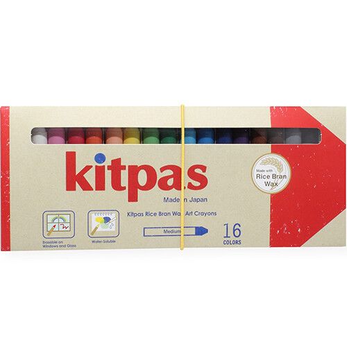 kitpas waskrijt rijstwax - medium - 16st 