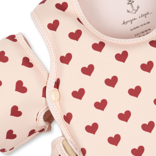 konges sløjd zwemvest met bandjes - amour rouge - 3-6 jaar