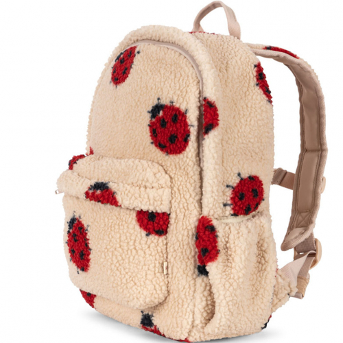 konges sløjd kleuterrugzak jody teddy - ladybug sand - 34 cm 
