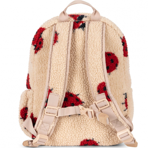 konges sløjd kleuterrugzak jody teddy - ladybug sand - 34 cm 