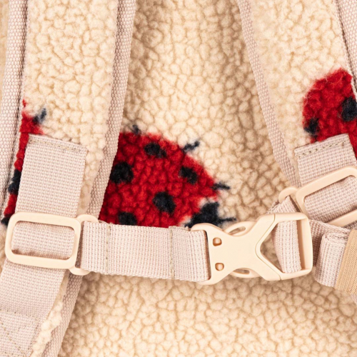konges sløjd kleuterrugzak jody teddy - ladybug sand - 34 cm 
