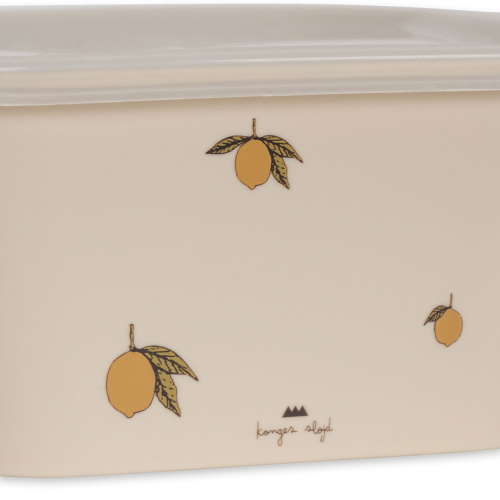 konges sløjd lunchbox set lemon - 4st 
