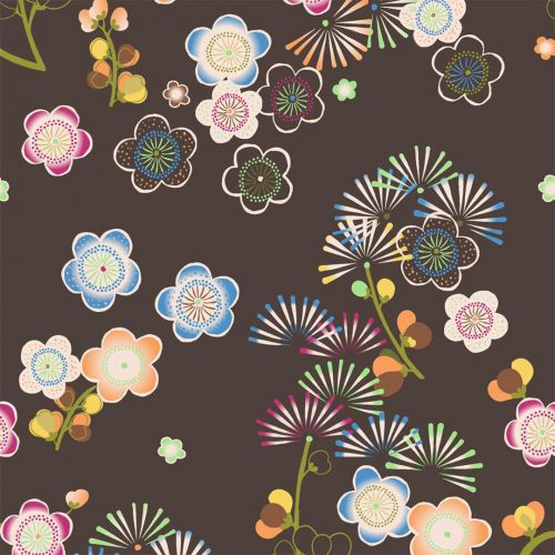la la fete inpakdoek tokyo confetti - bruin - 50x50 cm