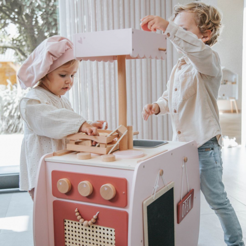 label label kinderkeuken bistro pink