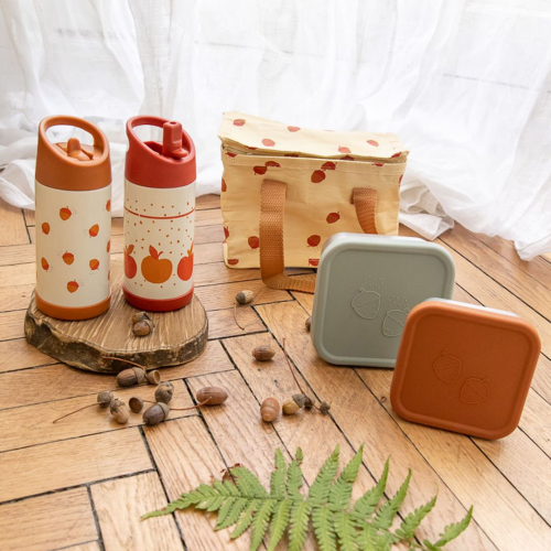 le petit souk rvs lunchbox set hazelnoot - 2st