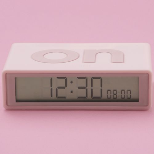 lexon flip+ digitale wekker - pink