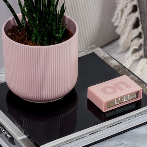 lexon flip classic digitale wekker - pink