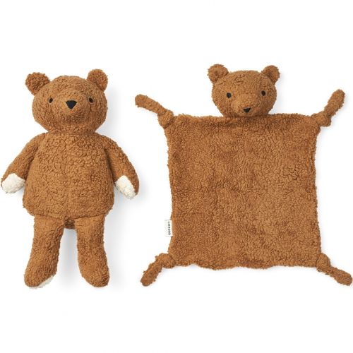 liewood babyspeelgoed geschenkdoos ted - mr bear golden caramel