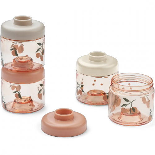 liewood babyvoeding doosjes dominique - peach sea shell - 4st