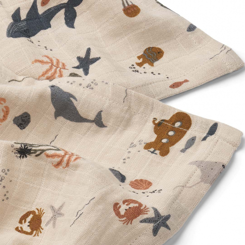 liewood hydrofieldoeken lewis - sea creature sandy - 2st
