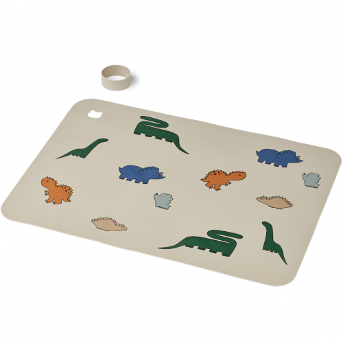 liewood placemat jude - dinosaurs mist