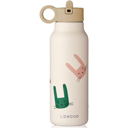 liewood rvs thermosfles falk - bunny sandy - 350 ml