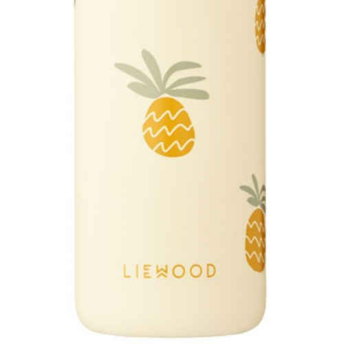 liewood rvs thermosfles falk - pineapples cloud cream - 500ml  