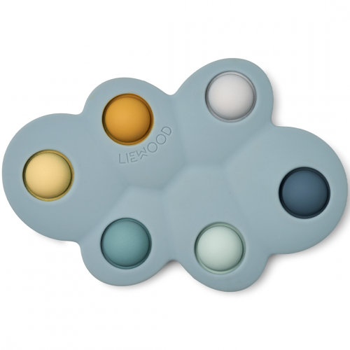 liewood sensorische wolk anne - cloud whale blue multi mix