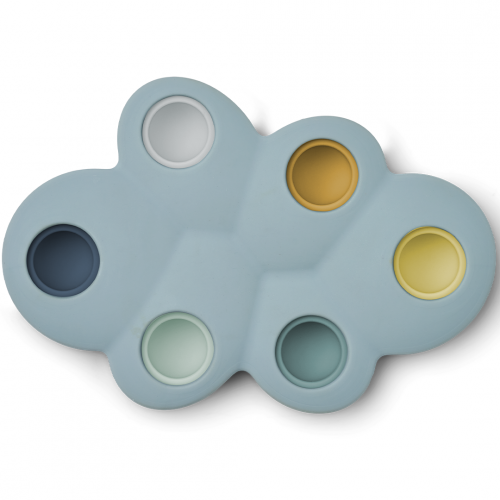 liewood sensorische wolk anne - cloud whale blue multi mix