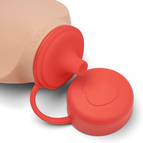 liewood siliconen knijpflessen silvia - apple red tuscany rose - 150ml - 2st