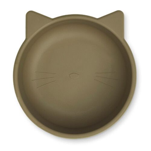 liewood siliconen kindereetset connor - cat - khaki multi mix