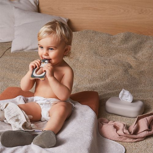liewood siliconen hoes babydoekjes - dark rose