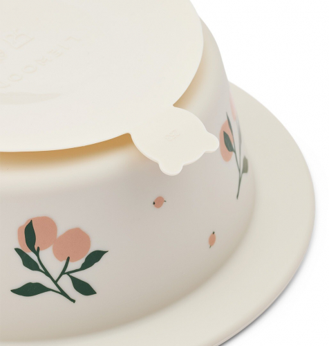 liewood siliconen kinderkommen met zuignap peony - peach sea shell - 2st