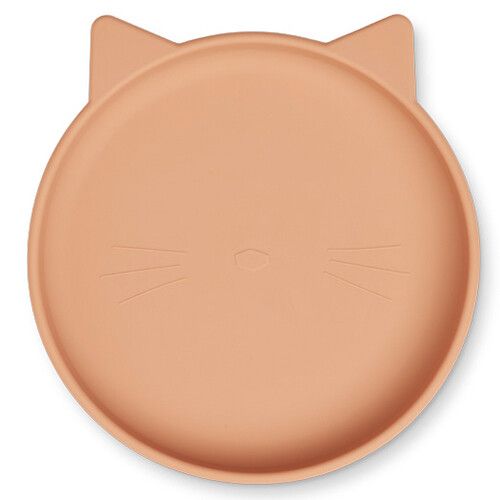 liewood siliconen kinderservies cyrus - cat - rose multi mix