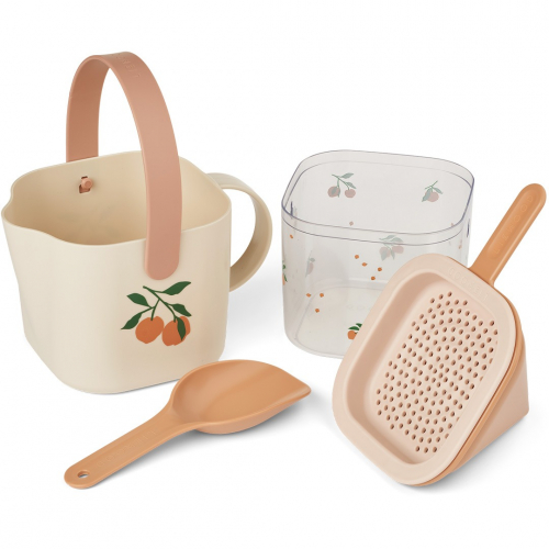 liewood strandset roald - peach sea shell - 5-delig