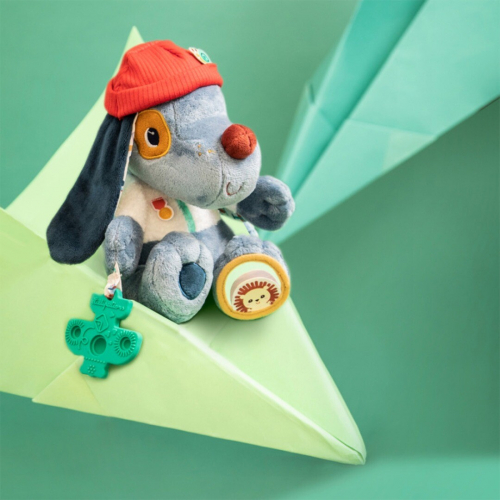 lilliputiens activiteitenknuffel hond - jules - 19 cm