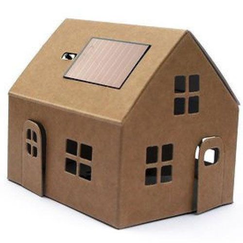 litogami bouwpakketje huisje met zonnepaneel  
