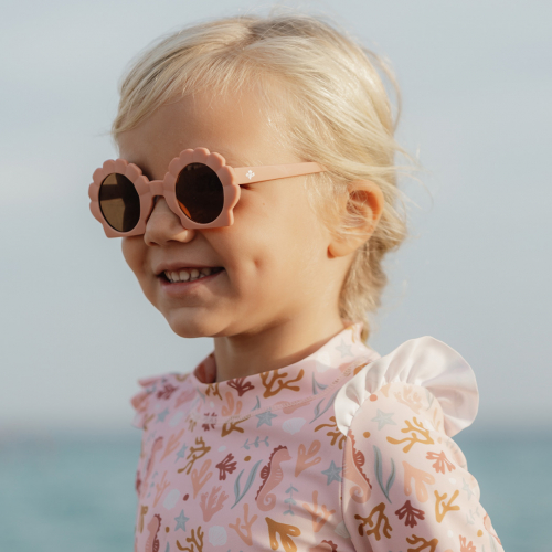 little dutch kinderzonnebril schelp - old pink 