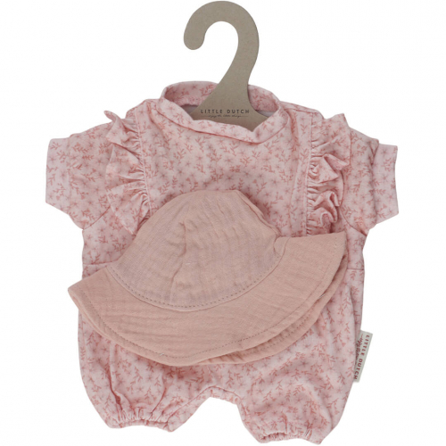 little dutch poppenkledingset pink floral - 36 cm