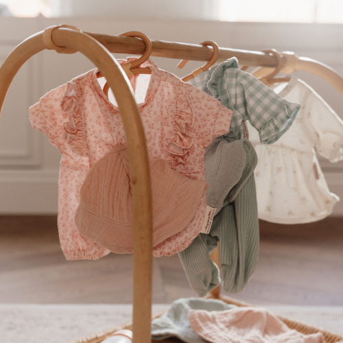 little dutch poppenkledingset pink floral - 36 cm