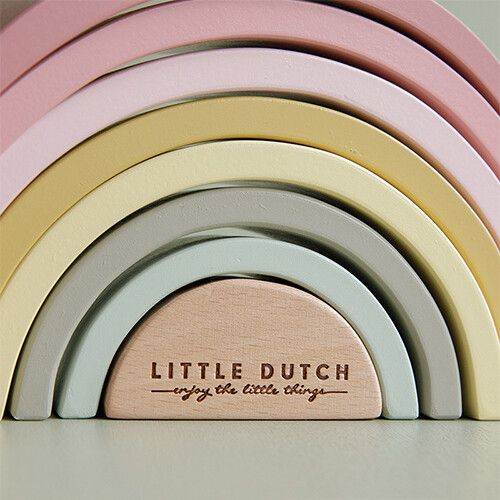 little dutch stapeltoren regenboog - pink