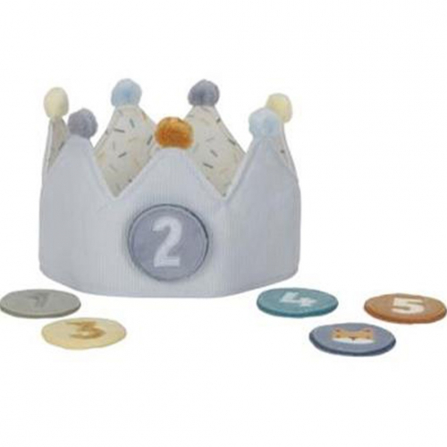 little dutch verjaardagskroon met cijfers - blauw