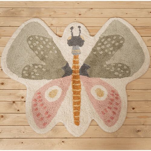 spectrum langs regionaal little dutch vloerkleed vlinder - 110x94 cm | ilovespeelgoed.nl