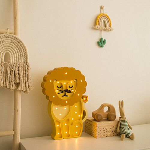 little lights lamp leeuw - geel