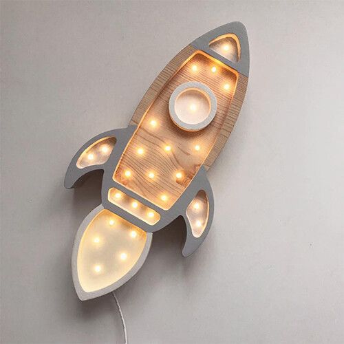 little lights lamp raket - grijs