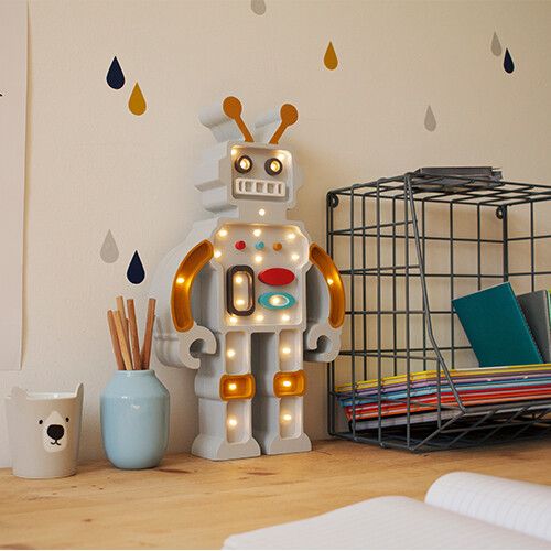 little lights lamp robot - grijs