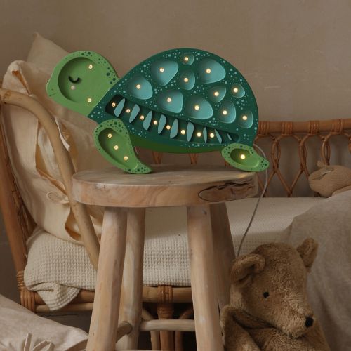 little lights lamp schildpad - ocean green