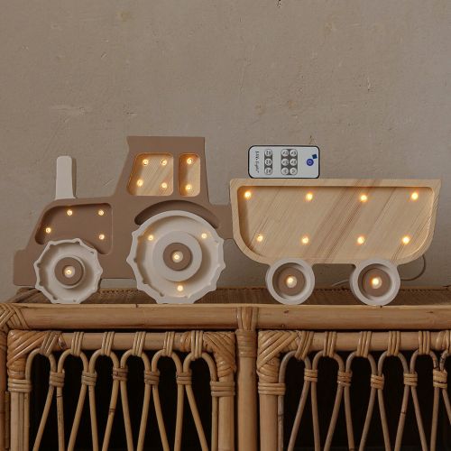 little lights lamp traktor - coffee cream