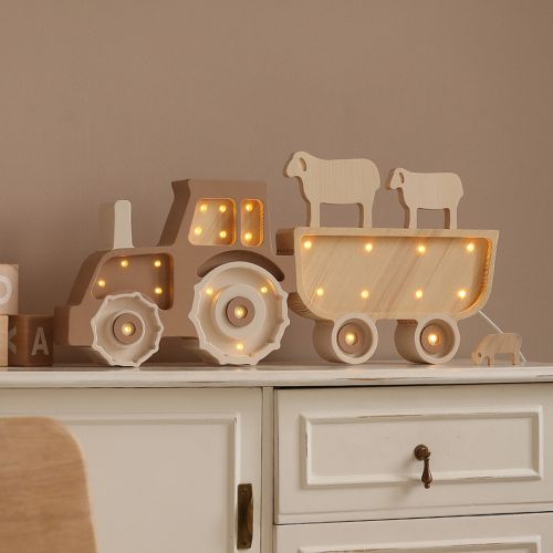 little lights lamp traktor - coffee cream
