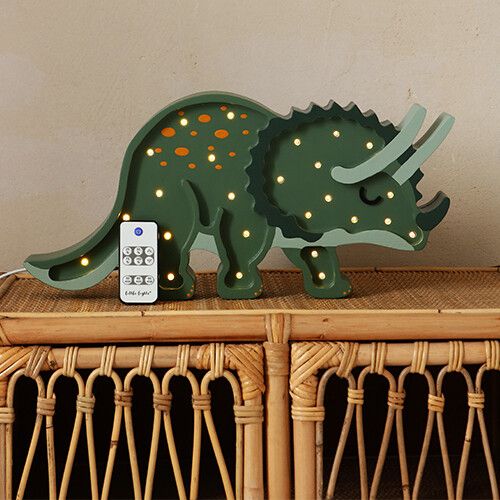 little lights lamp triceratops - groen
