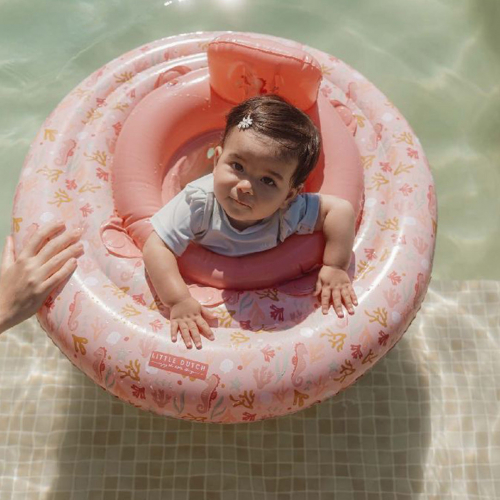little dutch zwemband baby's ocean dreams - roze - Ø67 cm