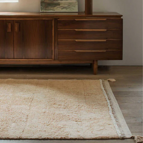 lorena canals vloerkleed bloom - golden - 90x130 cm