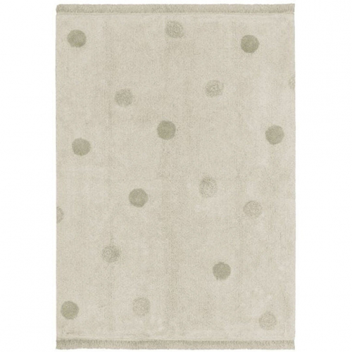 lorena canals vloerkleed hippy dots - olive - 120x160 cm