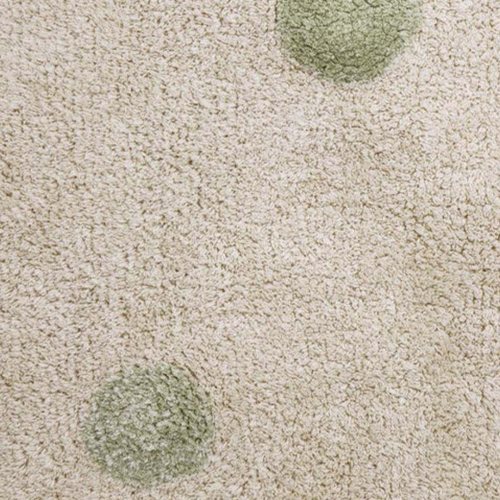 lorena canals vloerkleed hippy dots - olive - 120x160 cm