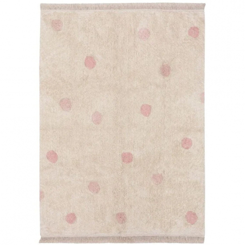 lorena canals vloerkleed hippy dots - vintage rose - 120x160 cm