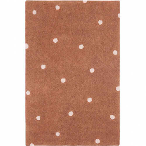 lorena canals vloerkleed mini dot - chestnut - 100x150 cm