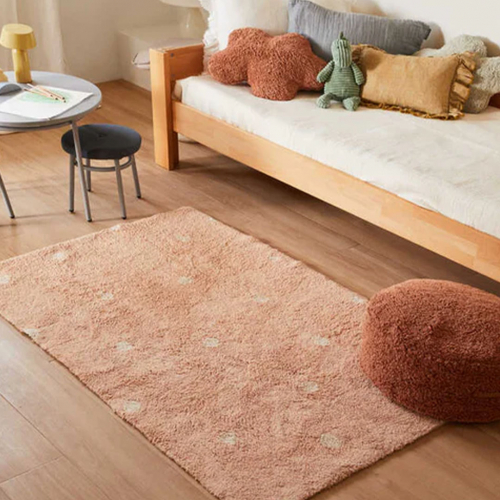 lorena canals vloerkleed mini dot - rose - 100x150 cm