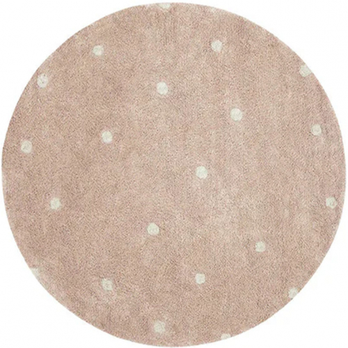 lorena canals vloerkleed rond stippen - rose - Ø140 cm